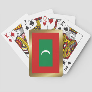 Jeu De Cartes Drapeau des Maldives Lecture de cartes