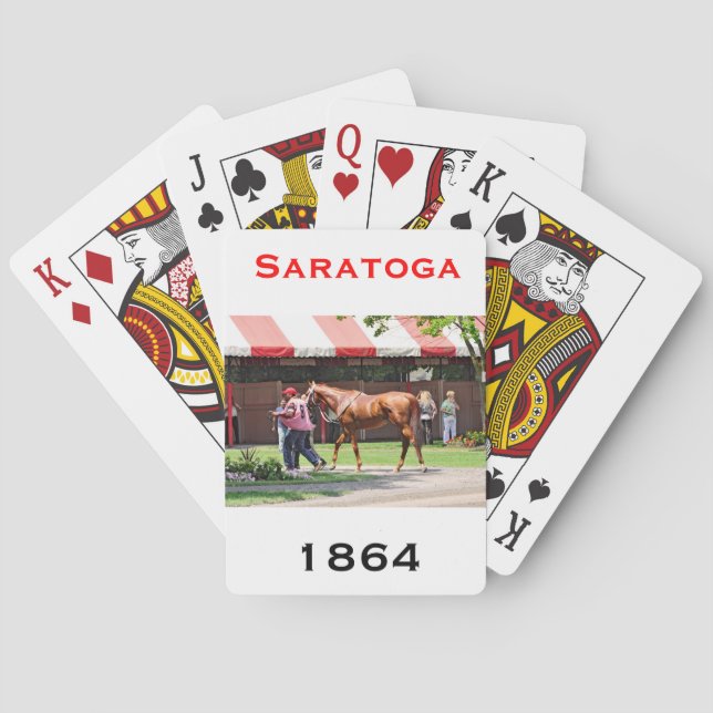 Jeu De Cartes Drapeau d'Etat dans le paddock de Saratoga (dos)