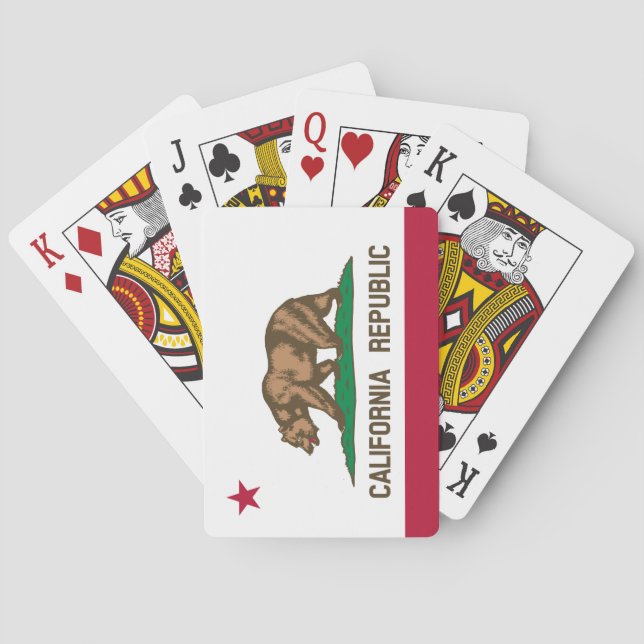 Jeu De Cartes Drapeau d'État de Californie (dos)