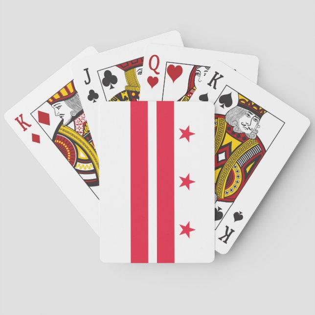 Jeu De Cartes Drapeau d'État de Washington DC (dos)