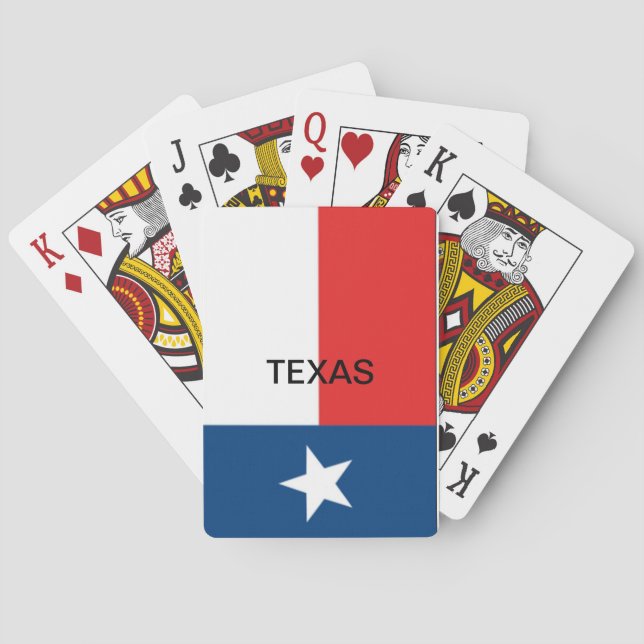 Jeu De Cartes Drapeau d'état du Texas Lecture des cartes (dos)