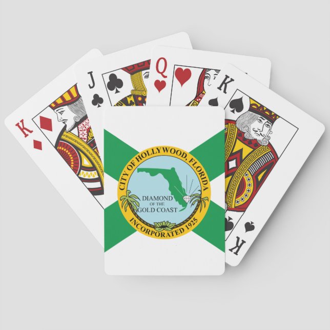 Jeu De Cartes Drapeau d'Hollywood, Floride (dos)
