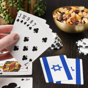 Jeu De Cartes Drapeau d'Israël patriotique moderne