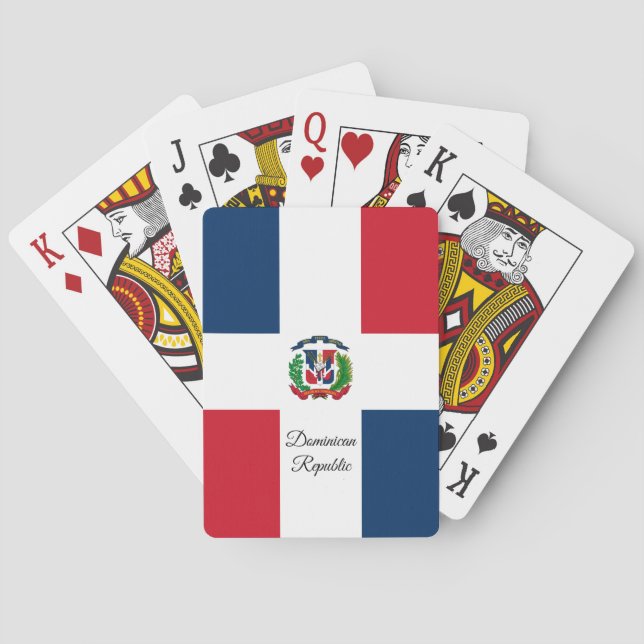 Jeu De Cartes Drapeau Dominicain, République Dominicaine Jouer d (dos)