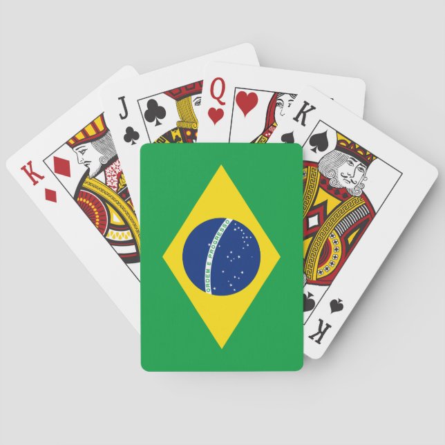 Jeu De Cartes Drapeau du Brésil patriotique (dos)