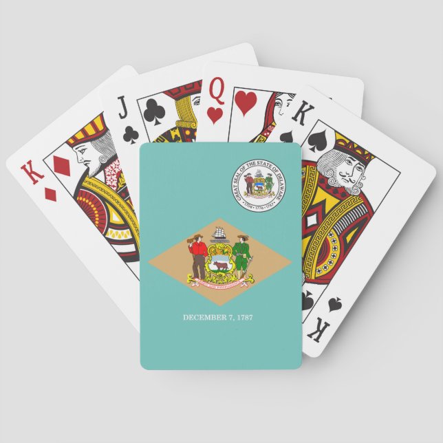 Jeu De Cartes Drapeau du Delaware (dos)