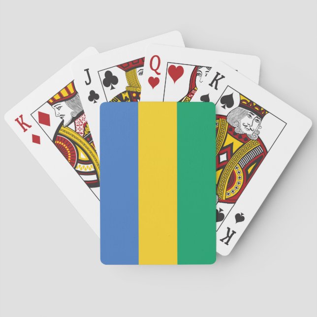 Jeu De Cartes Drapeau du Gabon (dos)