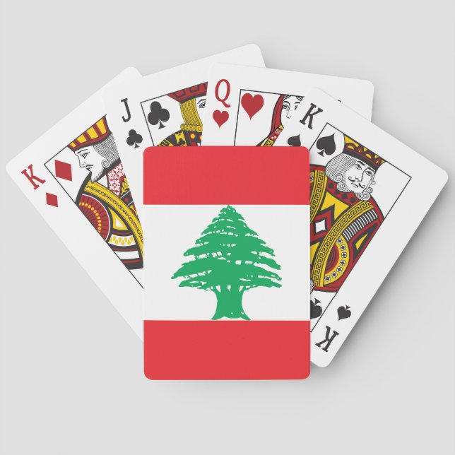 Jeu De Cartes Drapeau du Liban (dos)
