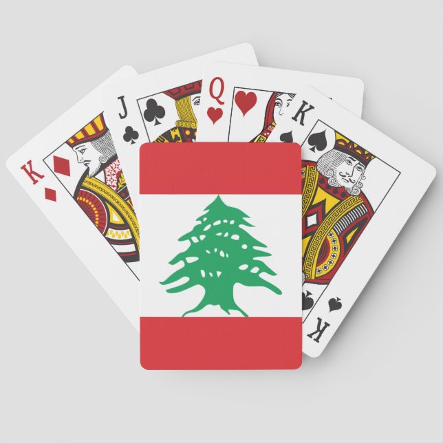 Jeu De Cartes Drapeau du Liban (dos)