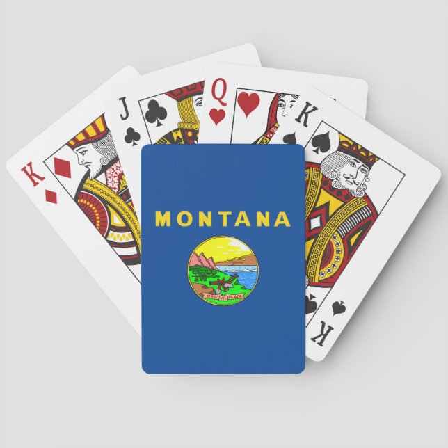 Jeu De Cartes Drapeau du Montana (dos)