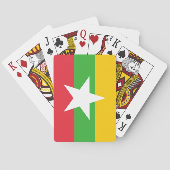 Jeu De Cartes Drapeau du Myanmar (dos)