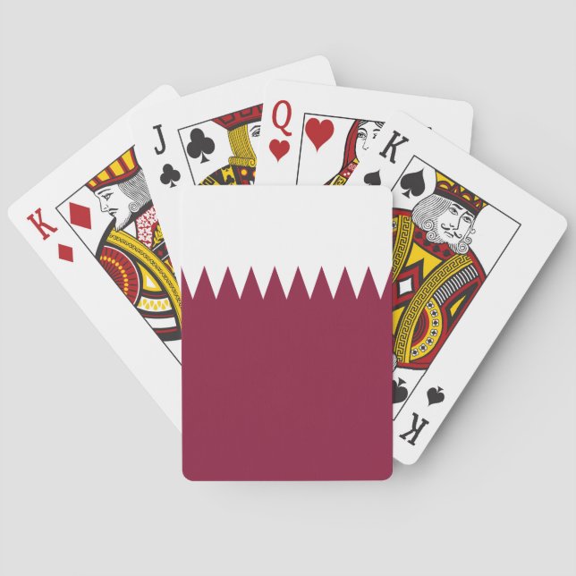 Jeu De Cartes Drapeau du Qatar (dos)