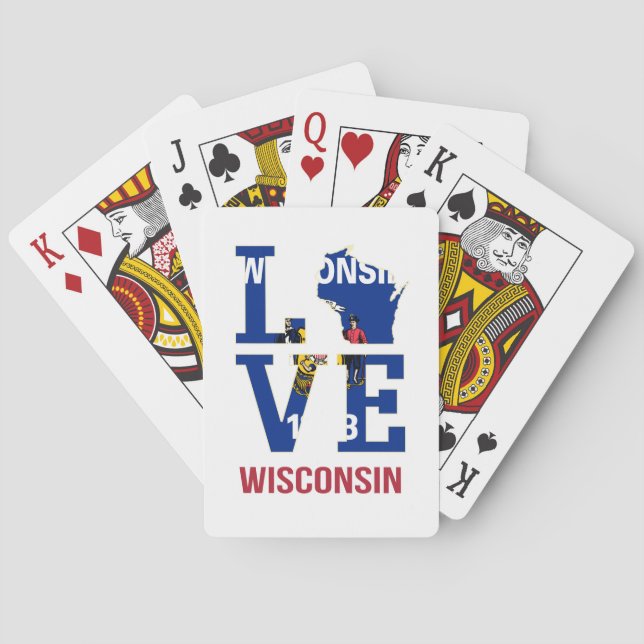 Jeu De Cartes Drapeau du Wisconsin (dos)