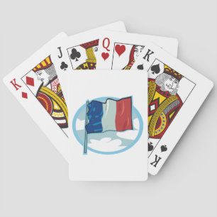 Jeu De Cartes Drapeau français Tricolore Bleu Blanc Rouge France