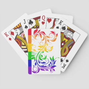 Jeu De Cartes Drapeau gay subtil bandes horizontales fleurissent