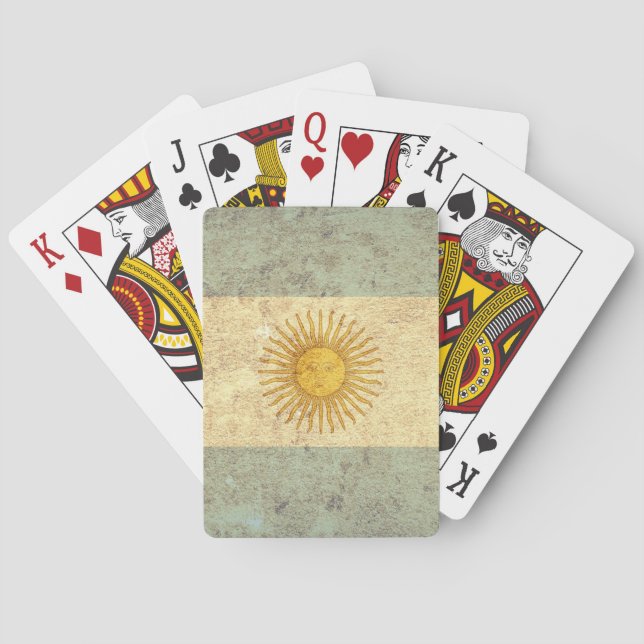 Jeu De Cartes Drapeau Grunge Argentina (dos)