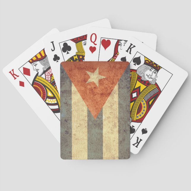 Jeu De Cartes Drapeau Grunge Cuba (dos)