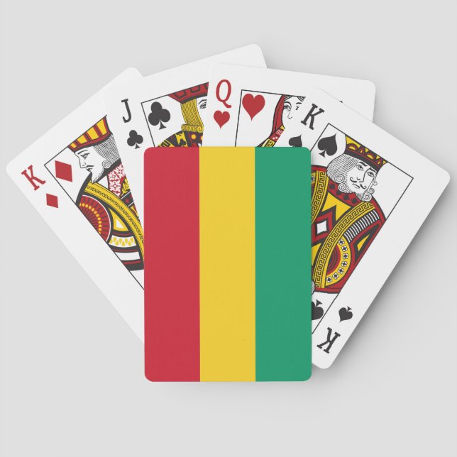 Jeu De Cartes Drapeau Guinée (dos)