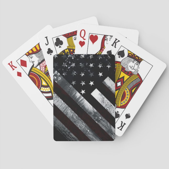 Jeu De Cartes Drapeau industriel américain patriotique (dos)