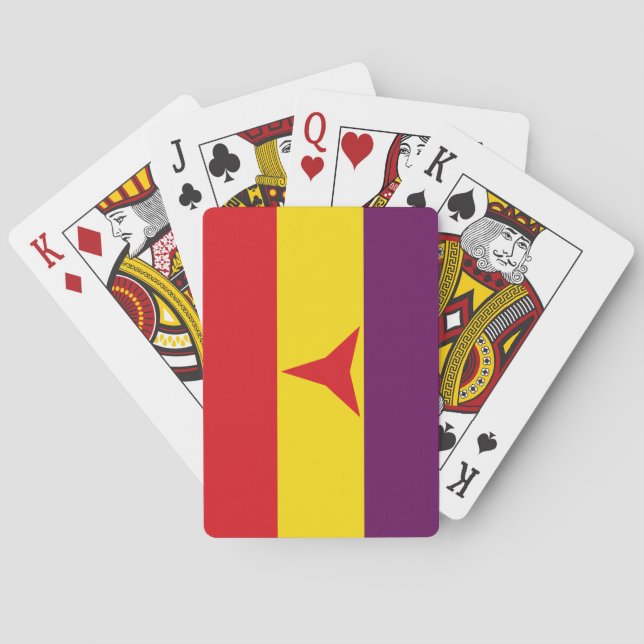 Jeu De Cartes Drapeau international des brigades (Guerre civile  (dos)