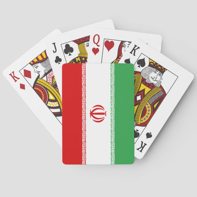 Jeu De Cartes Drapeau Iran (dos)