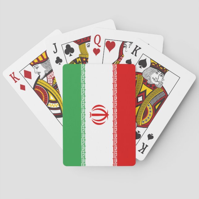 Jeu De Cartes Drapeau iranien (Iran) (Persan) (dos)