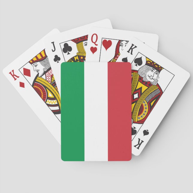 Jeu De Cartes Drapeau Italie (dos)