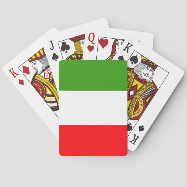 Jeu De Cartes Drapeau italien (dos)