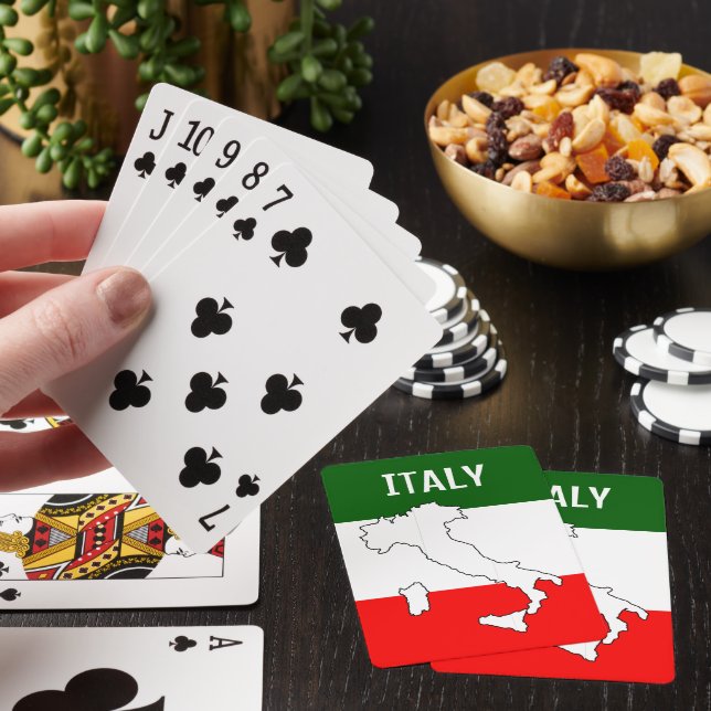Jeu De Cartes Drapeau Italien Jouer des cartes (In Situ)