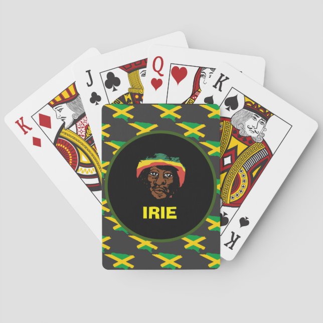 Jeu De Cartes Drapeau jamaïcain, Tête rastafarienne, Jamaïque (dos)