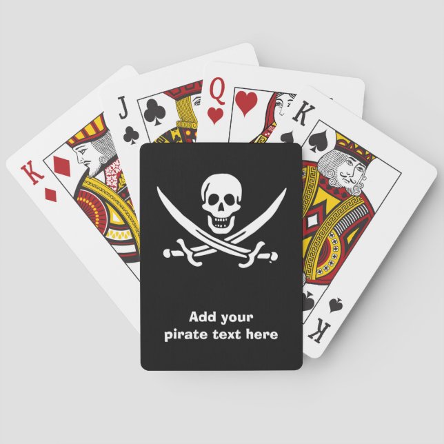 Jeu De Cartes Drapeau Jolly roger de pirate (dos)