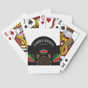 Jeu De Cartes Drapeau kényan inspiré Jambo Welcome Design Art