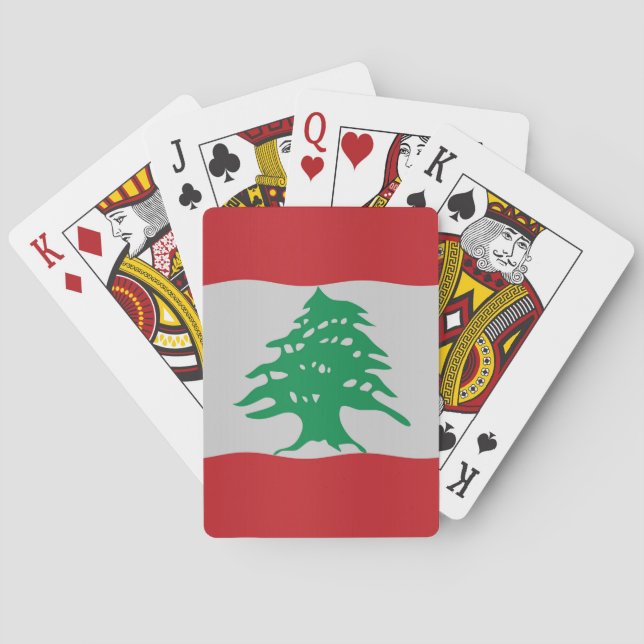 Jeu De Cartes Drapeau libanais (dos)