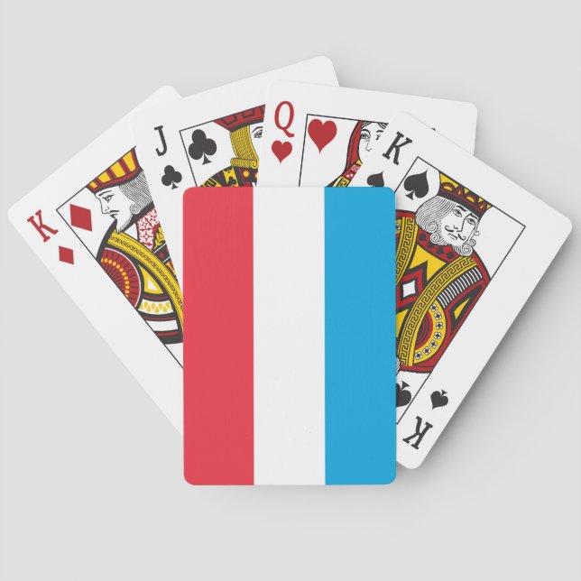 Jeu De Cartes Drapeau Luxembourg (dos)