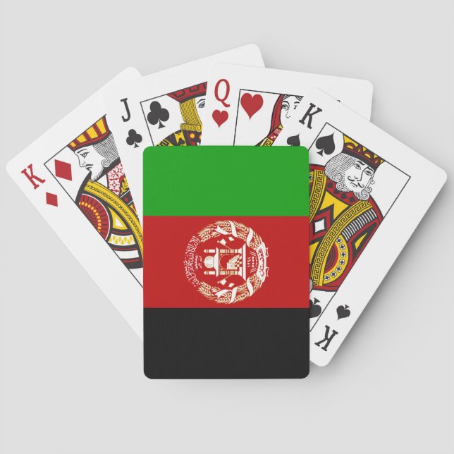 Jeu De Cartes Drapeau mondial de l'Afghanistan (dos)