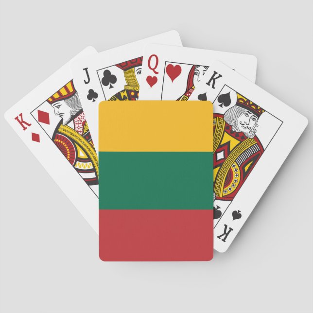 Jeu De Cartes Drapeau national de Lituanie (dos)