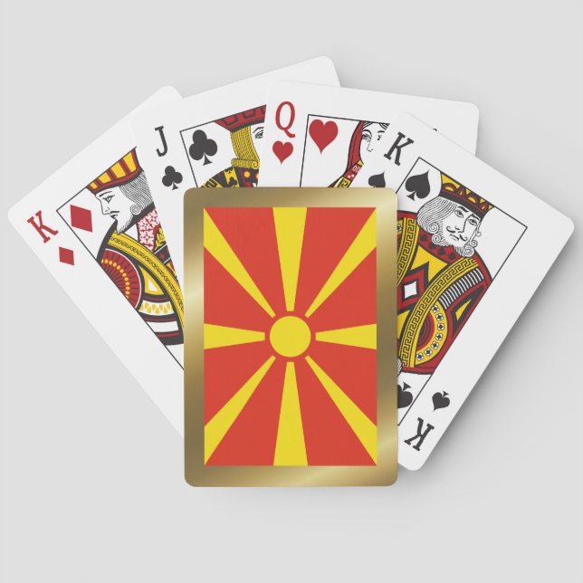 Jeu De Cartes Drapeau Nord-Macédoine Jouer des cartes (dos)