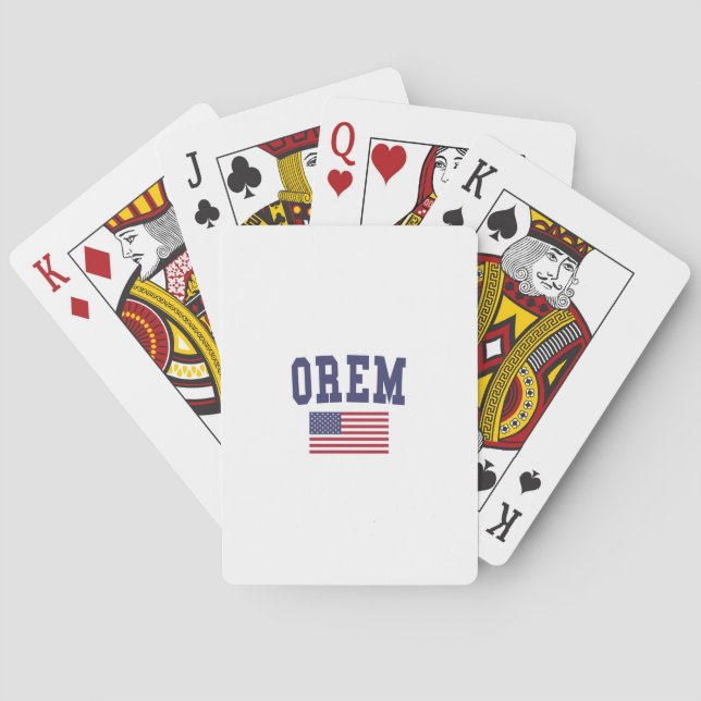 Jeu De Cartes Drapeau Orem US (dos)
