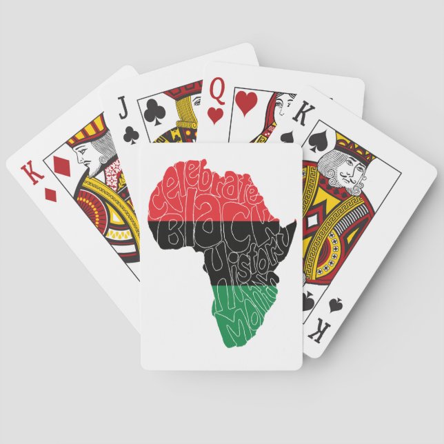 Jeu De Cartes Drapeau panafricain Noir Histoire Mois Art Design (dos)