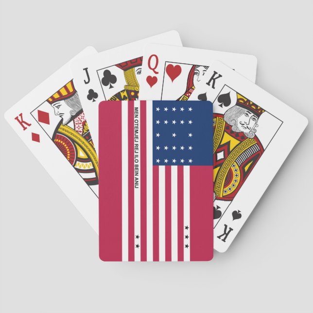 Jeu De Cartes Drapeau patriotique de l'atoll de Bikini (dos)