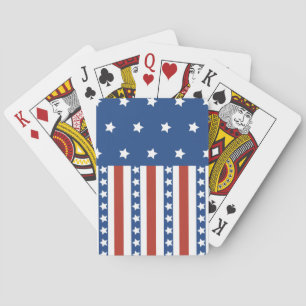 Jeu De Cartes Drapeau patriotique de liberté de rayures