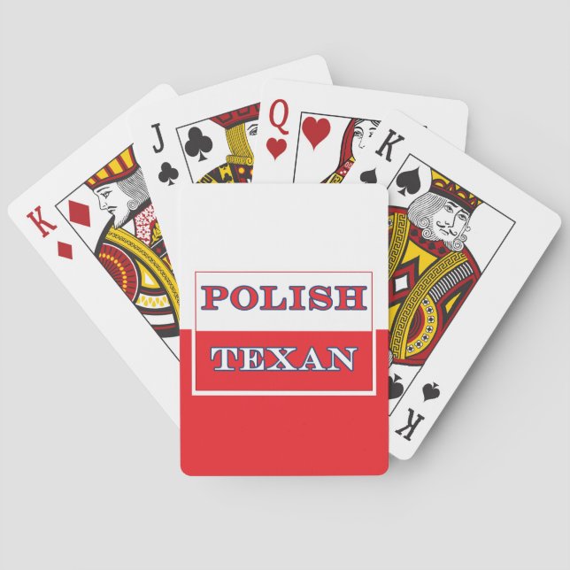 Jeu De Cartes Drapeau polonais de la Pologne texane (dos)