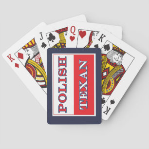 Jeu De Cartes Drapeau polonais de la Pologne texane