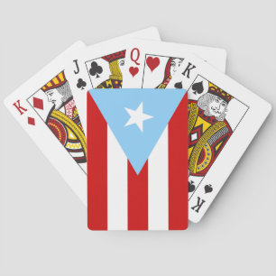 Jeu De Cartes Drapeau Porto Ricain Bleu Clair