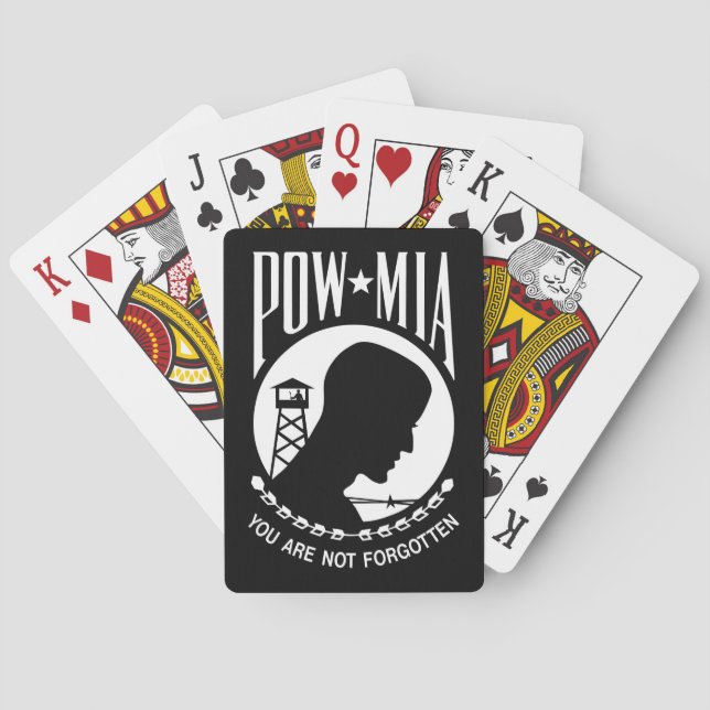 Jeu De Cartes Drapeau POW MIA : Soldats disparus de la guerre du (dos)