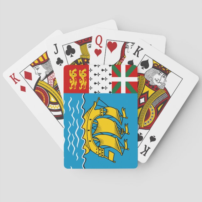Jeu De Cartes Drapeau Saint-Pierre-et-Miquelon (dos)