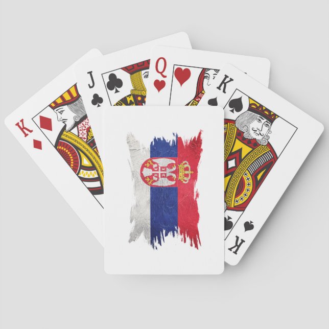 Jeu De Cartes Drapeau serbe Grunge, Drapeau serbe (dos)