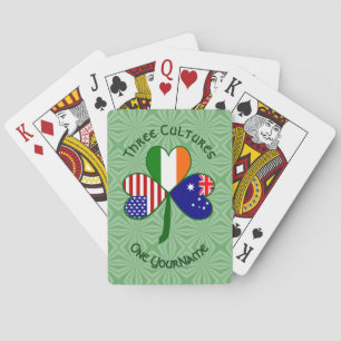 Jeu De Cartes Drapeau Shamrock Personnalisé Australien Irlandais