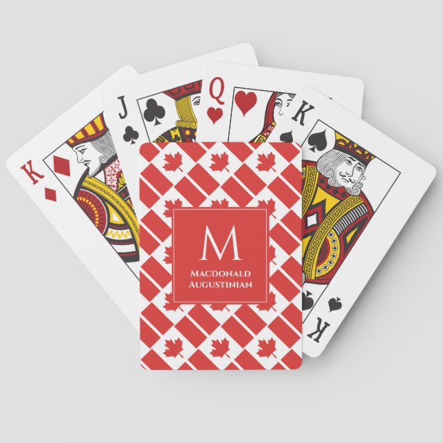 JEU DE CARTES DRAPEAU SPÉCIALISÉ CANADA (dos)