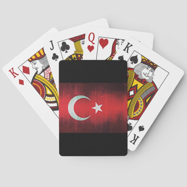 Jeu De Cartes Drapeau stylisé de Turquie (dos)